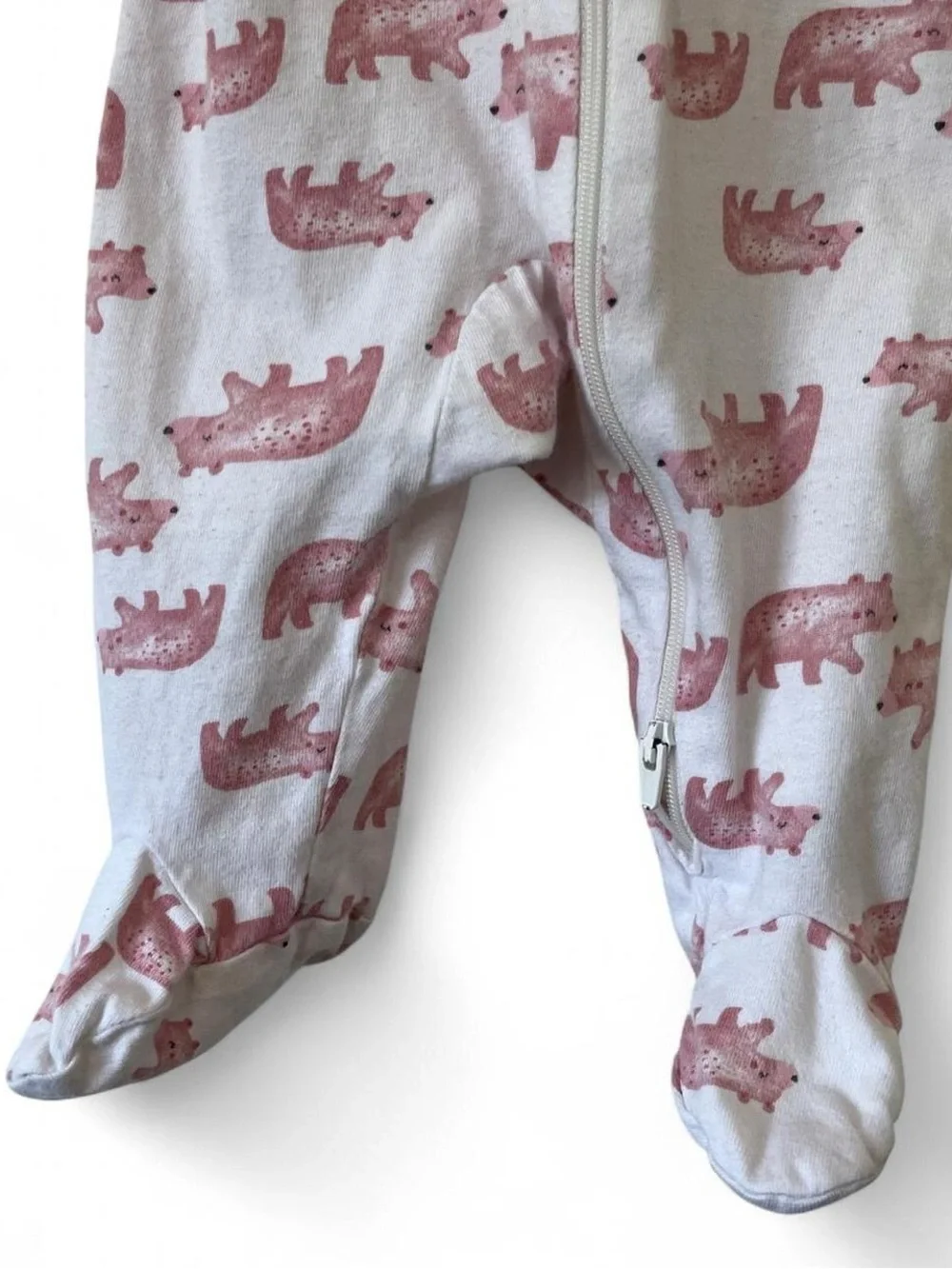 3M Girl One Piece Carter’s Pink Bear Footie Coverall